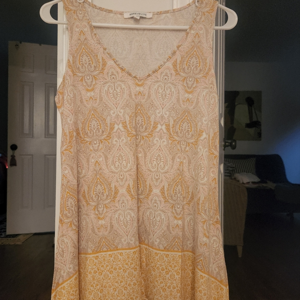 Yellow bohemian tunic